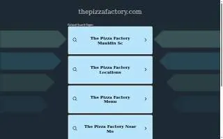 The Pizza Factory website