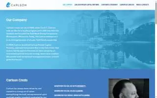 Carlson Capital Management of Hastings website