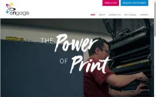 Engage Print website