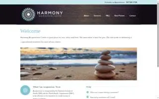 Harmony Acupuncture Center website