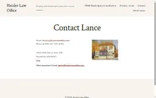 Heisler Law Office website