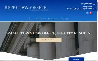 Reppe Law Office website