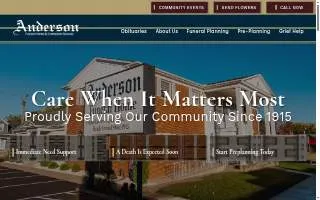 Anderson Funeral Home of Oakdale website