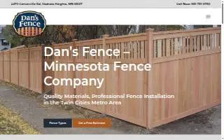 Dan's Fence LLC of Oakdale website