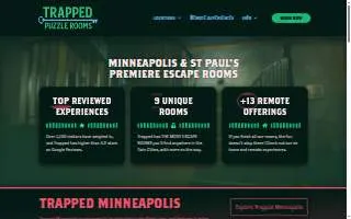 Trapped Puzzle Rooms of Oakdale website