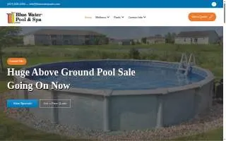 Blue Water Pools & Spas website