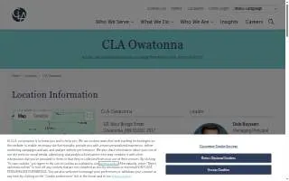 CLA (CliftonLarsonAllen) of Owatonna website