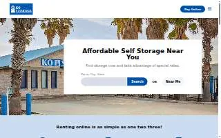 KO Storage of Owatonna website