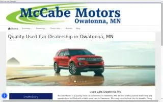 McCabe Motors Car Sales & Vehicle Rental website