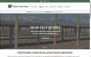 Prairie Creek Fence of Owatonna website