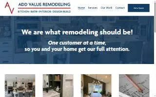 Add Value Remodeling of Plymouth website