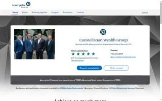 Constellation Wealth Group - Ameriprise Financial Services, LLC website