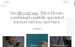 Elevate Med Spa website