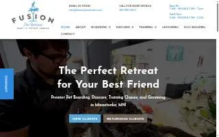 FUSION Pet Retreat website