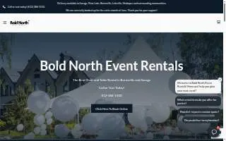 Bold North Event Rentals of Prior Lake website