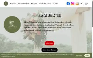 Champa Floral Studio website