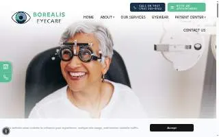 Borealis Eyecare website