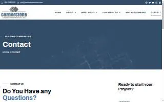 Cornerstone Custom Construction, Inc. website