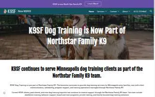 K9SF Dog Training of Hugo website