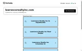 Lawrence Realty, Inc website