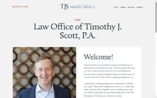 Law Office of Timothy J. Scott, P.A. website