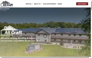 All Craft Exteriors, LLC website