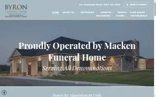 Byron Funeral Home and Cremation Services website