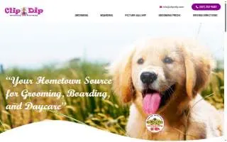 Clip & Dip Grooming and Boarding website