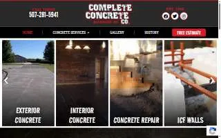 Complete Concrete website