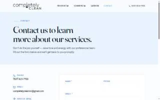 Completely Clean website