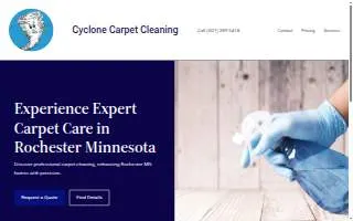 Cyclone Carpet Cleaning website