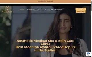Essence Skin Clinic & Med Spa website