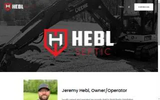 Hebl Septic LLC website
