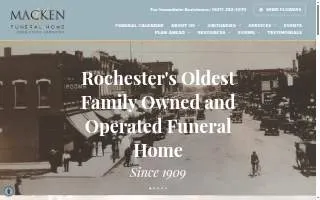 Macken Funeral Home and Cremation Services website