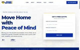 Premium Moving Services website