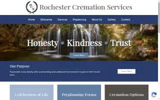 Rochester Cremation Services website