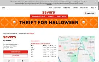 Savers website