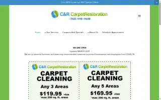 C&R Carpet Restoration website