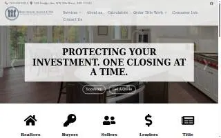 Home Security Abstract & Title Co. website