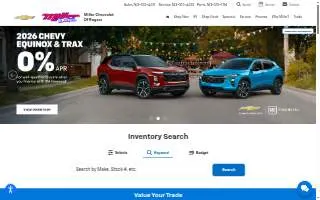 Miller Chevrolet website