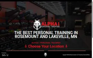 Alpha 1 Personal Training - Rosemount website