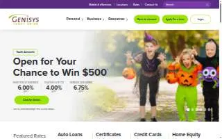 Genisys Credit Union of Rosemount website