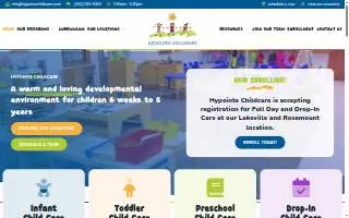 Hypointe Childcare Rosemount website