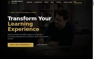 Prometheus Minds – ADHD & Executive Function Tutoring of Rosemount website