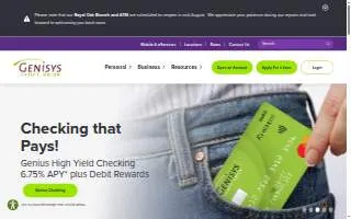 Genisys Credit Union of Roseville website
