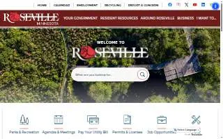 Roseville License Center website