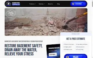 Basement Water Controlled website