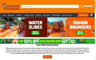 Savage Jump Inflatables website