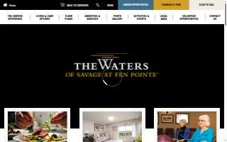 Savage Senior Living at Fen Pointe website