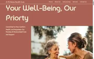 AJ home healthcare website